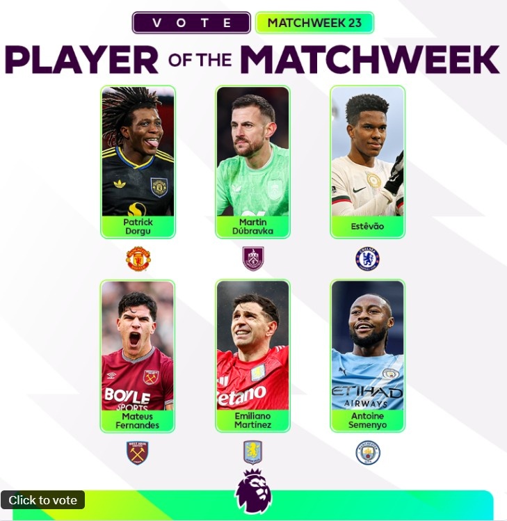 世界杯直播app-英超官方本轮最佳球员候选：埃斯特旺、塞梅尼奥、多尔古在列